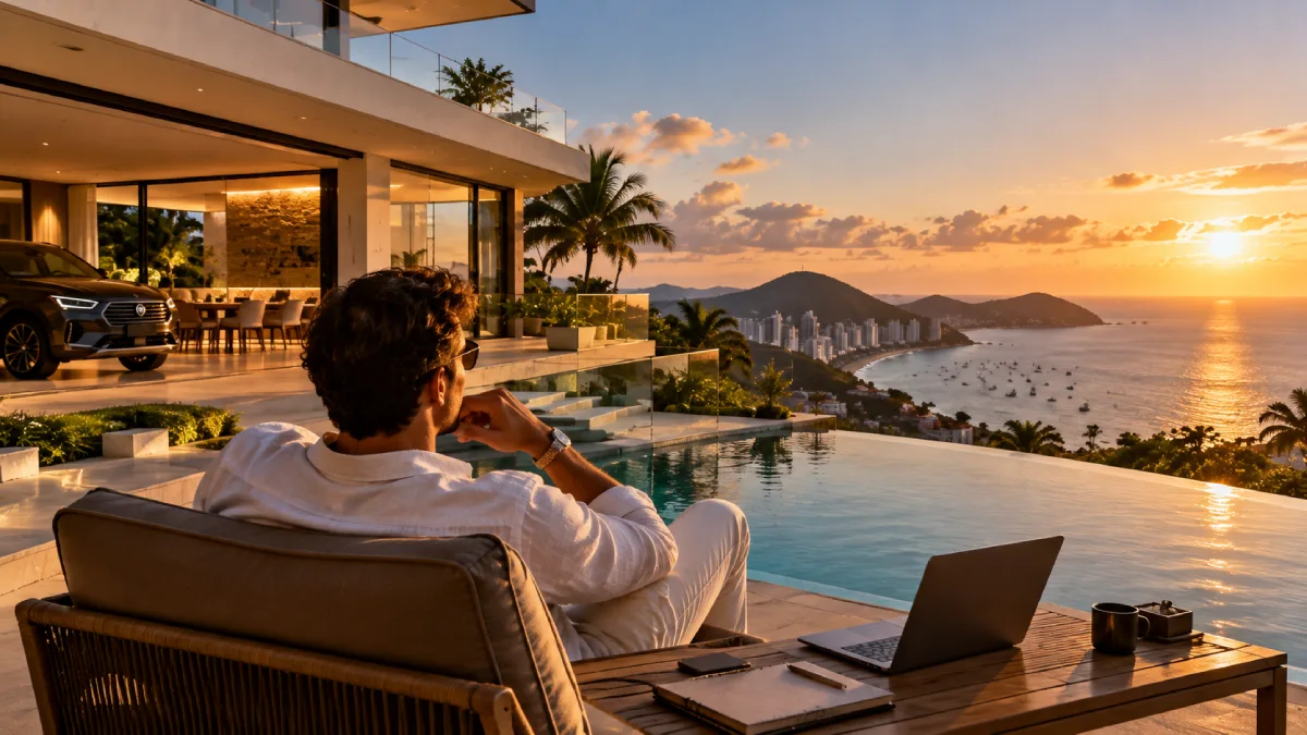 Refúgio de Luxo ao Pôr do Sol IA NE9
