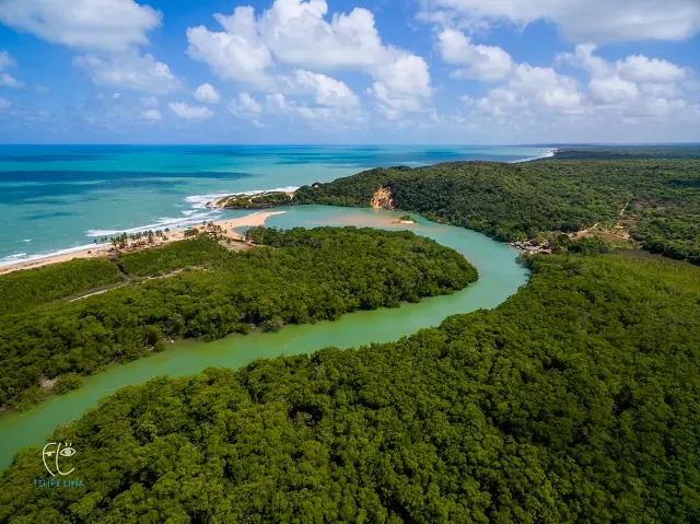 barra do rio para o mar